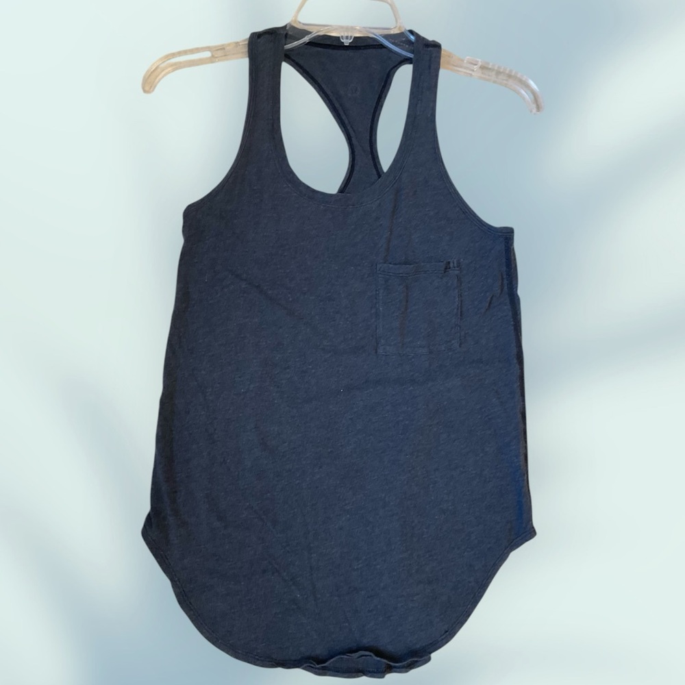 LuLuLemon Athletic Racer Tank, Charcoal, lightweight, Good Condition, Sz S